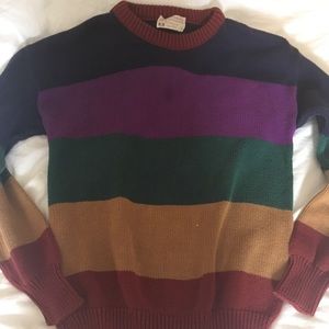 Men’s Cotton Vintage Rainbow Sweater
